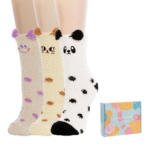 Image of Benefeet Sox Womens Fuzzy Socks Girls Cute Slipper Sock Funny Fluffy Winter Warm Soft Cozy Plush Indoor Sleep Sock