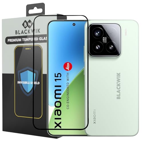 Image of Blackwik Tempered Glass Screen Protector for Xiaomi 15 with Edge-To-Edge Protector Coverage | Easy Installation Kit (Black)