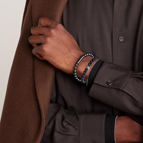 RANKEEF Mens Beaded Bracelets Set 8MM Tiger Eye Lava Stone Stretch Natural Stone Men's Bead Bracelet Mens Bracelet2