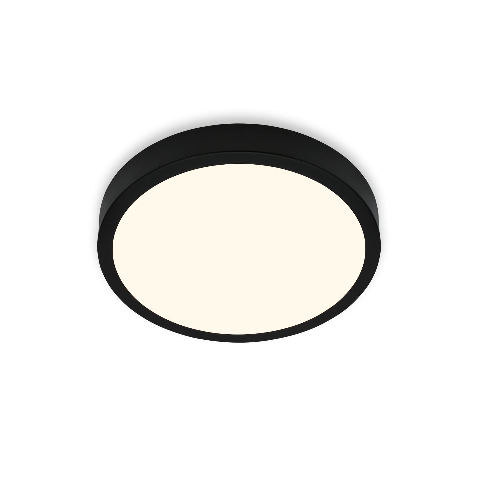 BRILONER - Plafonnier LED, Plafonnier, Lumière blanche chaude, Lampe à monter, Lampe à monter, Noir, Ø280x40 mm