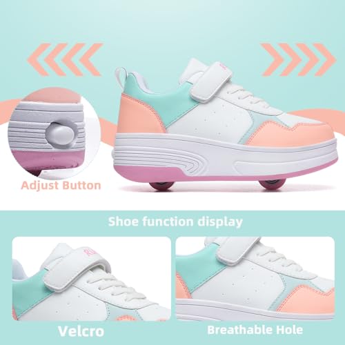 HSQ Fashion Roller Skate Shoes for Kids Girls Boys with 2 Detachable Wheels by HSQ - Used condition - Image 5