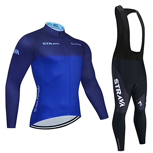 Hombres Ciclismo Ropa Sets Manga Larga Jersey Conjunto Cover