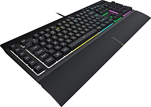 K55 RGB PRO Membrana Wired Gaming Keyboard – IP42 resistente alla polvere e alle fuoriuscite – 6 tasti macro con integrazione Elgato – compatibile iCUE – QWERTY UK – PC, Mac, Xbox – Nero - Tastiera gaming - Immagine 9