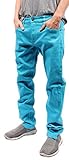 97 % Baumwolle, 3 % Elastan Victorious Herren-Skinny-Jeans in Farbe, Türkis/Ausflug, einfarbig (Getaway Solids), 40W / 30L