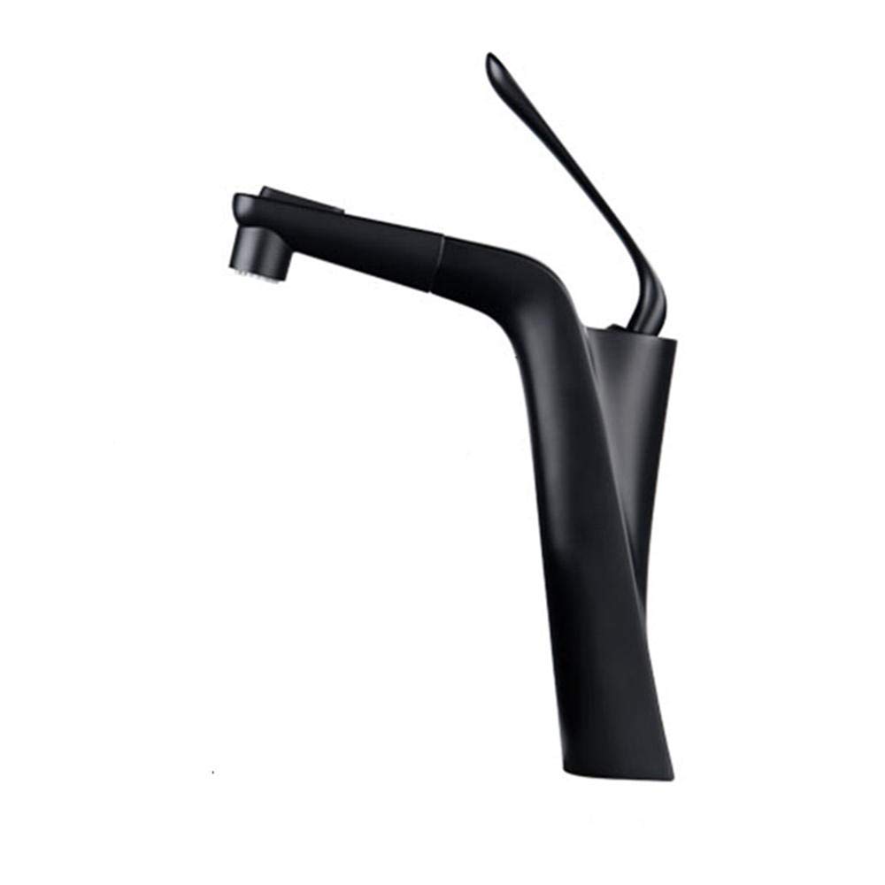Bathroom taps, Bathroom Faucets for Sink with Pull Out Sprayer Washbasin Hot and Cold Faucet Basin