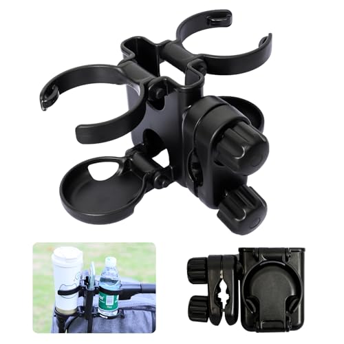 Vihir Getränkehalter für Kinderwagen mit Handyhalter, 3 in 1 Faltbarer Stroller Cup Holder, 360° Drehbar Becherhalter Kinderwagen Zubehör, Universell für Kinderwagen/Rollstuhl/Fahrrad, Mom Geschenke Vihir Getränkehalter für Kinderwagen mit Handyhalter, 3 in 1 Faltbarer Stroller Cup Holder, 360° Drehbar Becherhalter Kinderwagen Zubehör, Universell für Kinderwagen/Rollstuhl/Fahrrad, Mom Geschenke