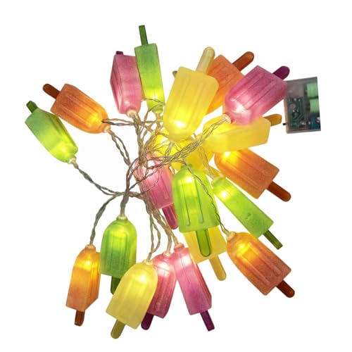 MOTHNUR 電池式ライト アイスクリーム形状 室内用フェアリーライト おしゃれなかわいい雰囲気作り用