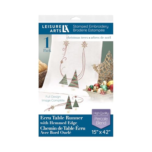 Leisure Arts Xmas Trees Table Runner Kit