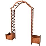 Nexos Holzeingang Torbogen Rosenbogen Rankhilfe Spalier Pergola Topfstellplätze Holz