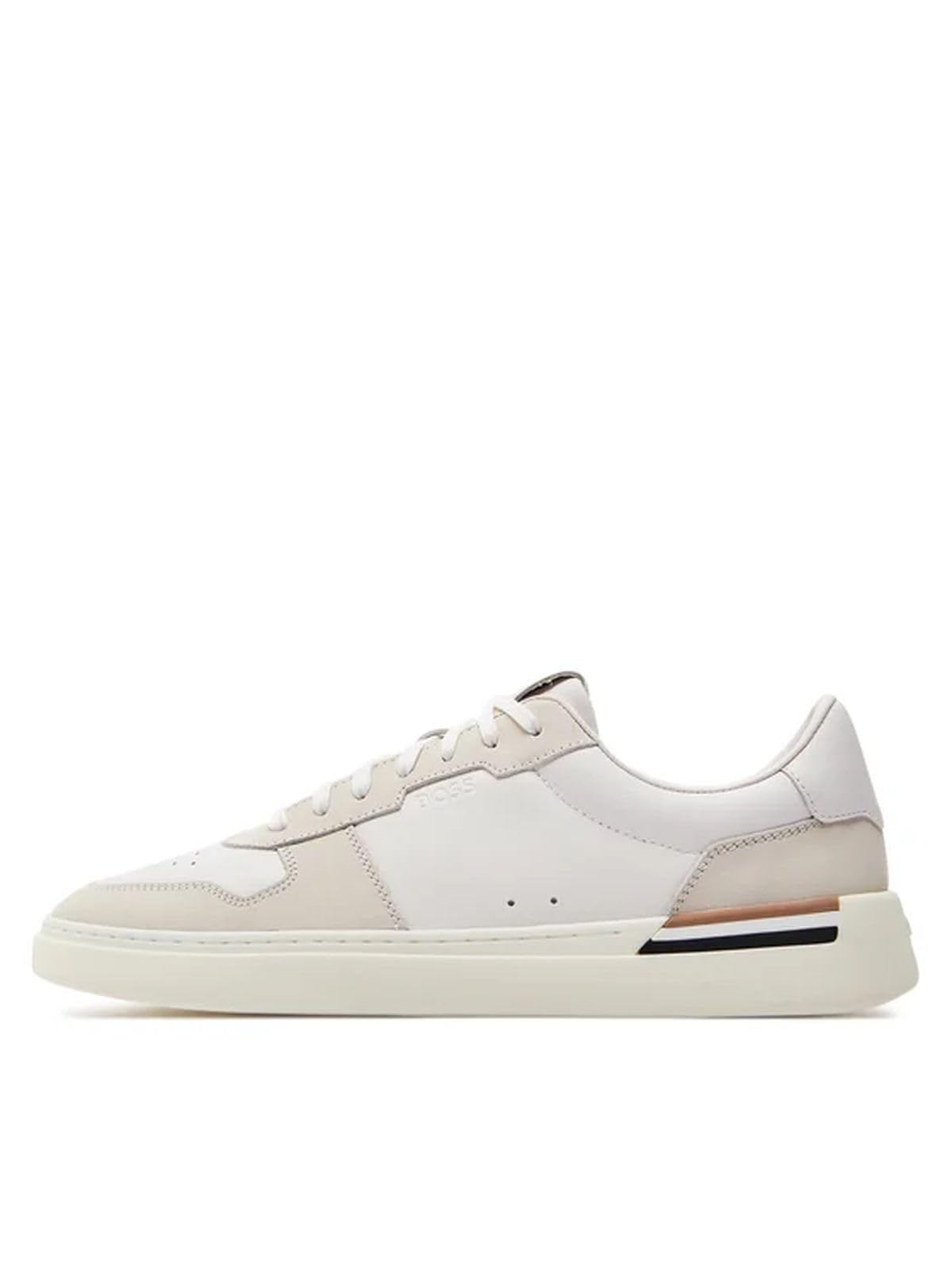 BOSS Męskie buty tenisowe Clint_Tenn_nult, Open White120, 47 EU, Open White120, 47 EU