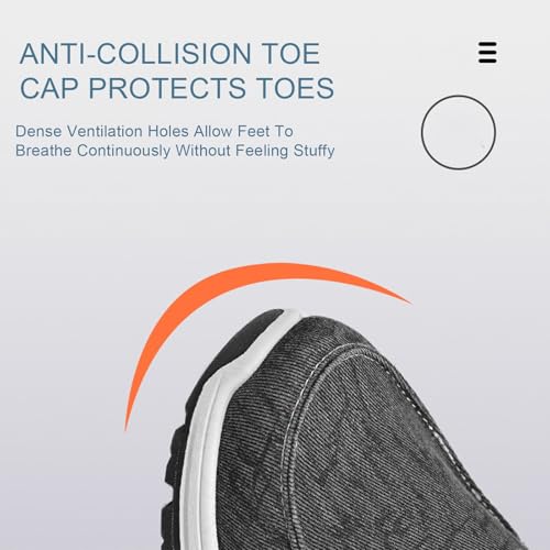 Men's Canvas Arch Support Slip-On Loafers Casual Outdoor Lightweight Non Slip Orthopedic Walking Shoes Comfortable Work Walk Boat Shoes2