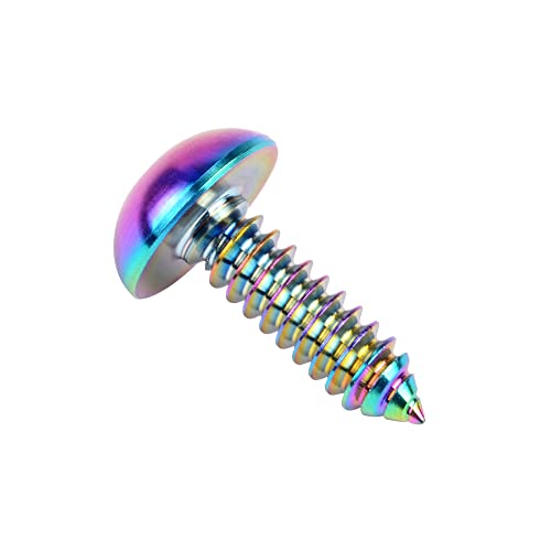 Tornillo autorroscante M5 x 17mm cabeza botón titanio miniatura 4