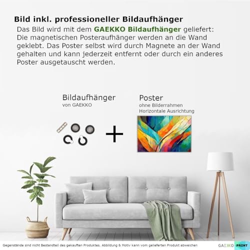 Tableau mural structures minimalistes poster 50x50 art profondeur illusion
