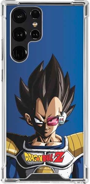 Skinit Clear Phone Case Compatible with Galaxy S22 Ultra - Officially Licensed Dragon Ball Z Vegeta Portrait Design