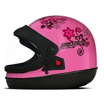 Pro Tork Capacete Sport Moto For Girls 58 Rosa