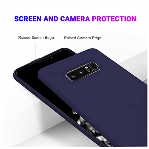Image of LIRAMARK Liquid Silicone Soft Back Cover Case for Samsung Galaxy Note 8 (Midnight Blue)