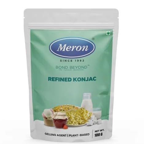 Meron Refined Konjac Powder | 100g | Natural Fiber | Ideal for Thickening, Stabilizing, Emulsifying, and Gelling