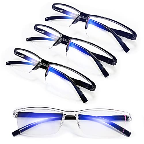 Image of 4PCS Stylish Anti-Blue-Light Reading Glasses Men Women Computer Readers Lightweight Blue Blockers 1.75X 1.0 1.25 1.5 1.75 2.0 2.25 2.5 2.75 3.0 3.5 4.0
