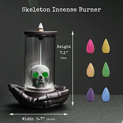 Haiswonsa HZC-XL-KL Skull Incense Burner Holder - Backflow Waterfall thumb #4