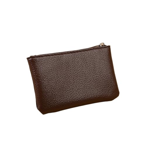 Monedero pequeño de cuero PU café con tarjetero para mujer y niños set de 3 uds