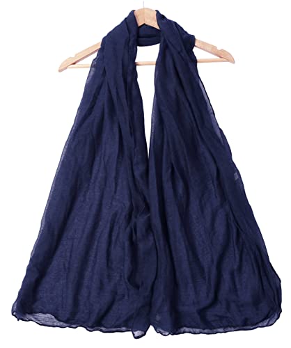 Image of Woogwin Women's Cotton Scarves Lady Light Soft Fashion Solid Scarf Wrap Shawl