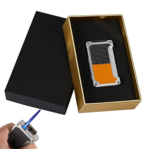 Briquet à gaz butane de prestige avec poinçon cigare intégré et coffret cadeau haut de gamme