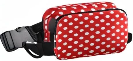 Red White Polka Dot Pattern Belt Bag for Women Men Fanny Pack Small Waist Pouch Crossbody Bags for Outdoor Hiking Running Travel - Image 8