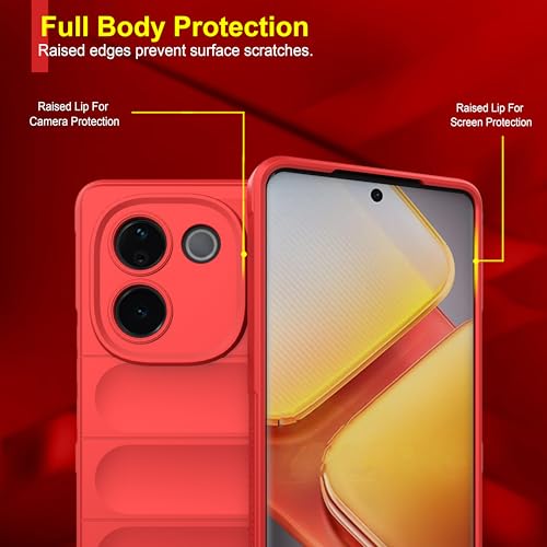 Image of Zapcase Back Case Cover for Poco M7 Pro 5G | Compatible for Poco M7 Pro 5G Back Cover | Liquid Silicon Magic Case with Camera Protection | Red