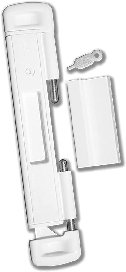 Double Bolt Lock - Sliding Patio Door Locks | Child Proof Sliding Door Lock with Anti Lift Security Lock - Sliding Door Security Fits Most Doors | Lock Replacement for Sliding Door Repair (White)