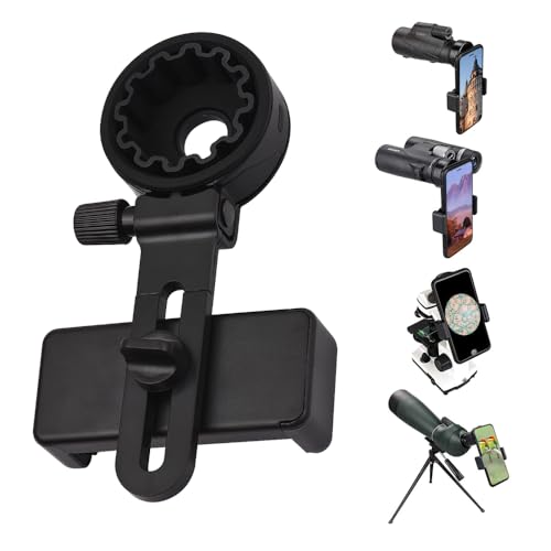Adaptador universal para teléfono móvil, para prismáticos, microscopio monocular, telescopio con clip para teléfono