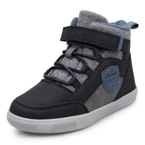 UOVO Boys Winter Shoes Water Resistant Kids Snow Boots