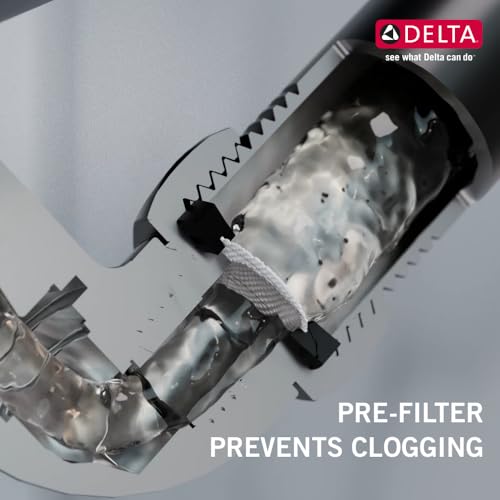 Image of Delta Faucet Clarifi Shower Filter Replacement Cartridge I Hard Water Softener I Overhead Shower Filter I Wall Mount Showerhead I For Borewell /Tanker Water I 7RC100