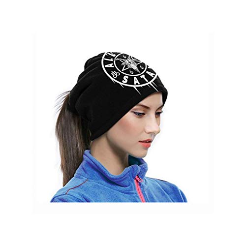 All Hail Satan Baphomet Satanic and Occult Unisex Bandana Face Mask Warmer Neck Tube for Dust Wind Sun Protection Black3