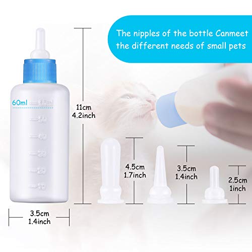 image for Frienda Pet Feeding Bottle Kit, Squeeze Liquid Cat Nursing Bottle Need