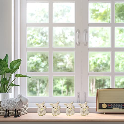 Besportble Ring Necklace Holder Hand Painted Enamel Pig Trinket Box Decorative Hinged Jewelry Box Cute Animal Figurine Jewelry Holder For Home Decoration White #TOP4