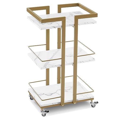 BarberPub 3-Tier Metal Salon Trolley