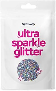 Hemway Ultra Sparkle Glitter - Mother of Pearl Iridescent - Cosmetic Safe, Epoxy Resin, Crafts, Weddings, Decorations, Art, Beauty, Decoration Scrapbooking - 10g Sample