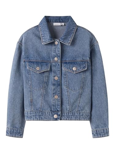 NAME IT Chaqueta Nkfmila DNM para niña 8510-Za Noos, Medio De Mezclilla Azul, Numeric_146