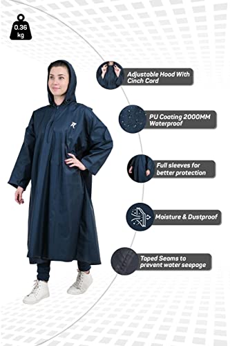 Image of ROCKSPORT Unisex Hooded Rain Poncho for Adult,Waterproof, lightweight,Reusable& Packable, One Size Fits Most, Free Size