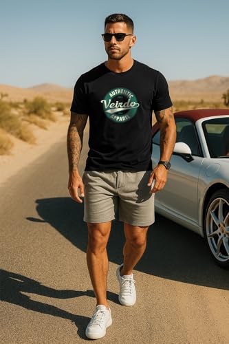 Image of Veirdo Men's Trendy Graphic Regular Fit T-Shirt Combo Pack of 2 | Casual Pure Cotton Round Neck Tees | Stylish Fashion Tops for Everyday Wear | Sizes: S to XXL