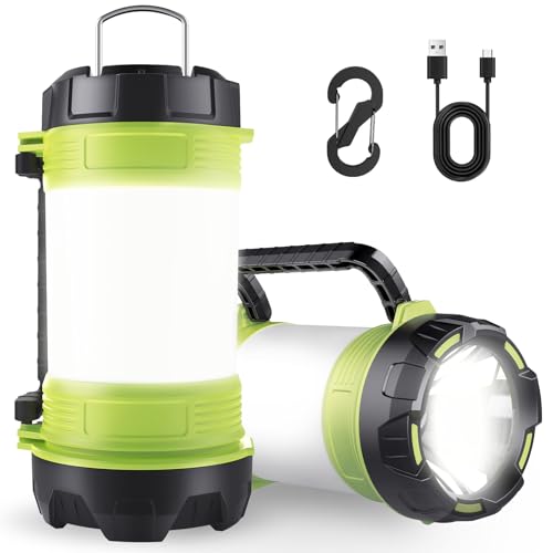Camping Light Rechargeable, Camping Lantern LED Lantern Torch 6 Light Modes Waterproof Power Bank, Protable Camp Tent Lamp for Indoor Outdoor Emergency Power Outages Hiking Hurricane Fishing