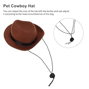   Zerodis-Pet-Hat-Soft-Dog-Costume-Hat-Cute-Cowboy-Dog-Hat-with-Adjustable-Band-Pet-Costume-Top-Hat-Comfort-to-Wear-Dog-Cat-Party-Costume-Decorative-Hat-Pet-Dog-Brown