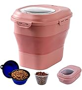 kathson Collapsible Dog Food Storage Container 30 Lbs Pet Food Storage Container Cat Food Storage...