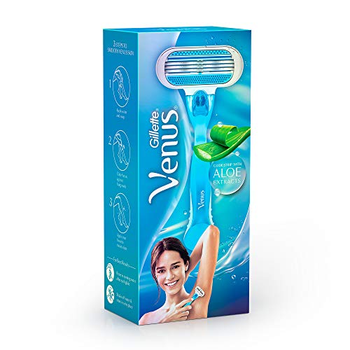 Image of Whisper Night Xxxl 20 And Gillette Venus Hair Removal Razor Spray Sticks For Women With Aloe Vera, 2 Pieces