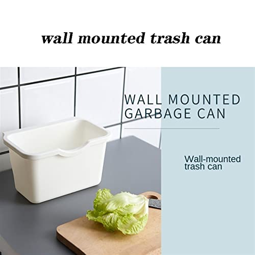 Caneca de basura colgante para cocina blanca pequeña miniatura 6