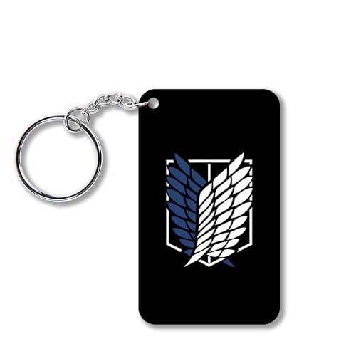 Image of Premium AOT Survey Corps Logo Printed Key chains for AOT Fans, for Gifting, Bike, Scooty, Car Key Chain