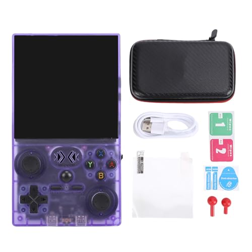 Generic Consola de Juegos Retro, Dispositivo de Juego Portátil de Consola de Juegos Portátil con Pantalla HD de 4 Pulgadas para Adultos y Adolescentes (Purple)
