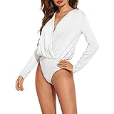 ❤ 【Ocasión adecuada】: el sexy body con cuello en V es adecuado para cualquier tipo de evento, cita nocturna, formal, informal, etc. con jeans, falda. Cóctel, noche o cita informal. Este body es como complemento perfecto a los vestidos de fiesta de Navidad.