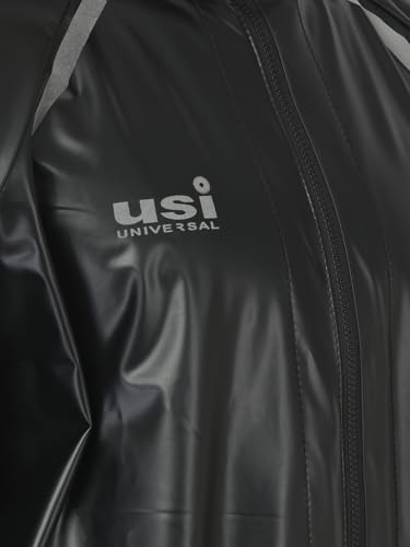 Image of USI UNIVERSAL 415FBT Men's Black Polyester Sauna Suit For Fitness Weight Loss Exercise Gym Training, Sauna Sweat Suit Exercise Gym Suit, Elasticated Arms