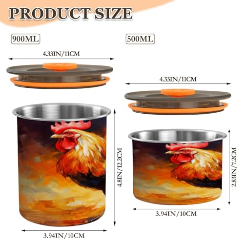 Envase Hermético para Café de Acero Inoxidable 900ml miniatura 2